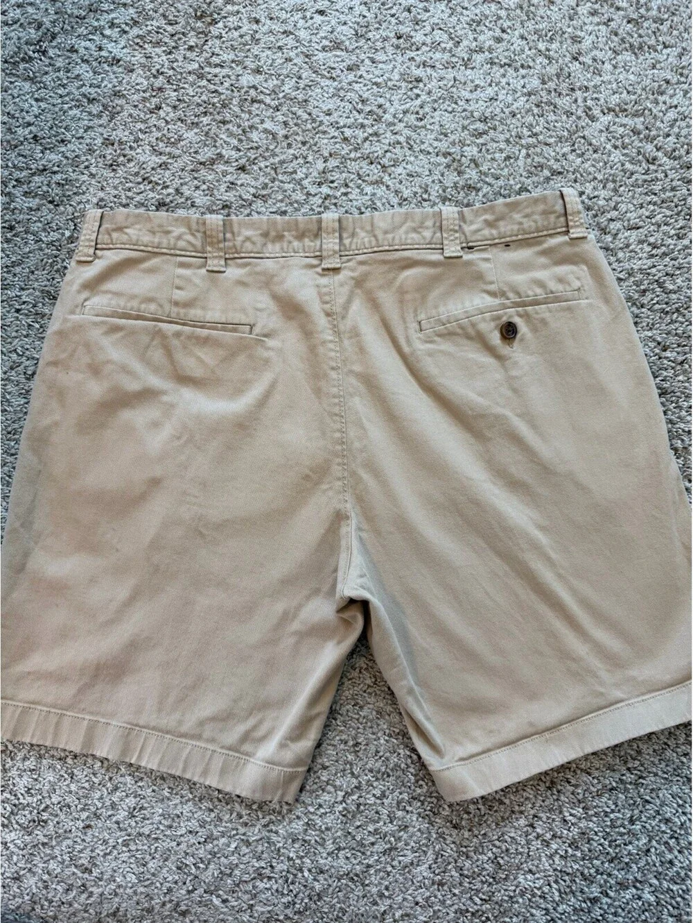 J.Crew Men’s Khaki Chino Shorts Flat Front 9” Inseam Size 36 Classic Preppy